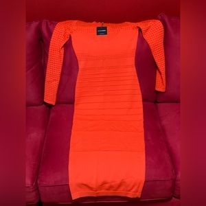 Jluxlabel orange long-sleeve midi